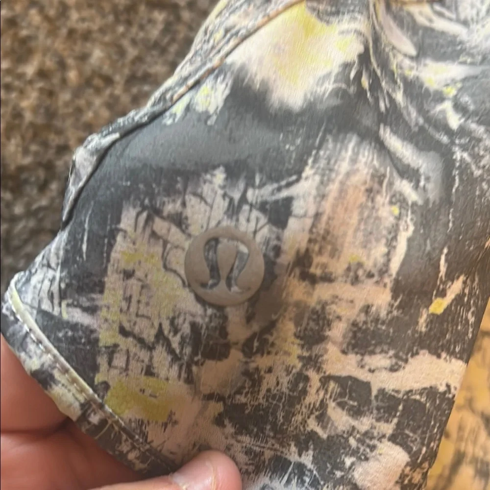 Lululemon Athletica Gray and Yellow Athletic Shorts - Picture 3 of 4